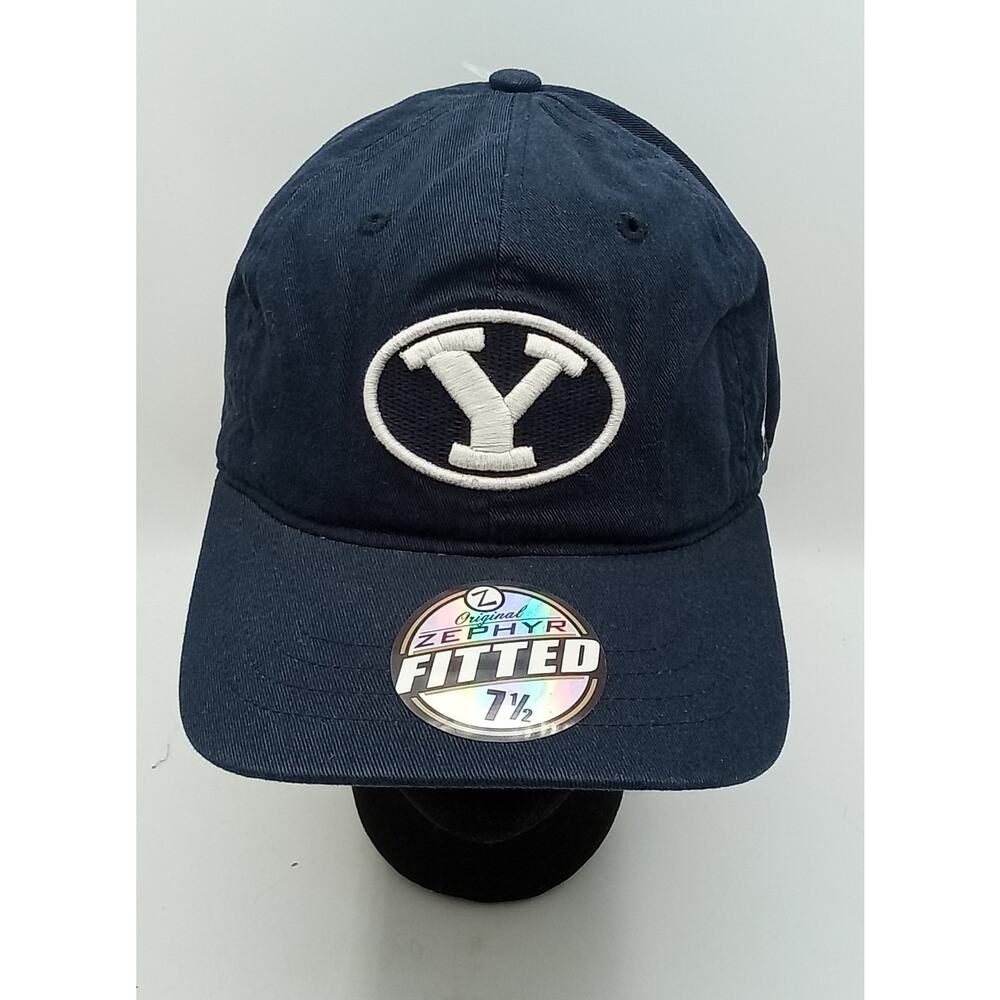 BYU Cougars Zephyr Dark Blue Fitted Cap Size 7 1/2